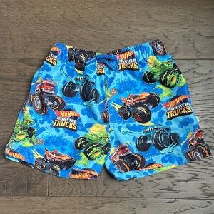 Monster Trucks Blue Kids Shorts
